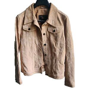 Vintage FABIO Tan suede leather jacket Women's Size Small Great Condition!